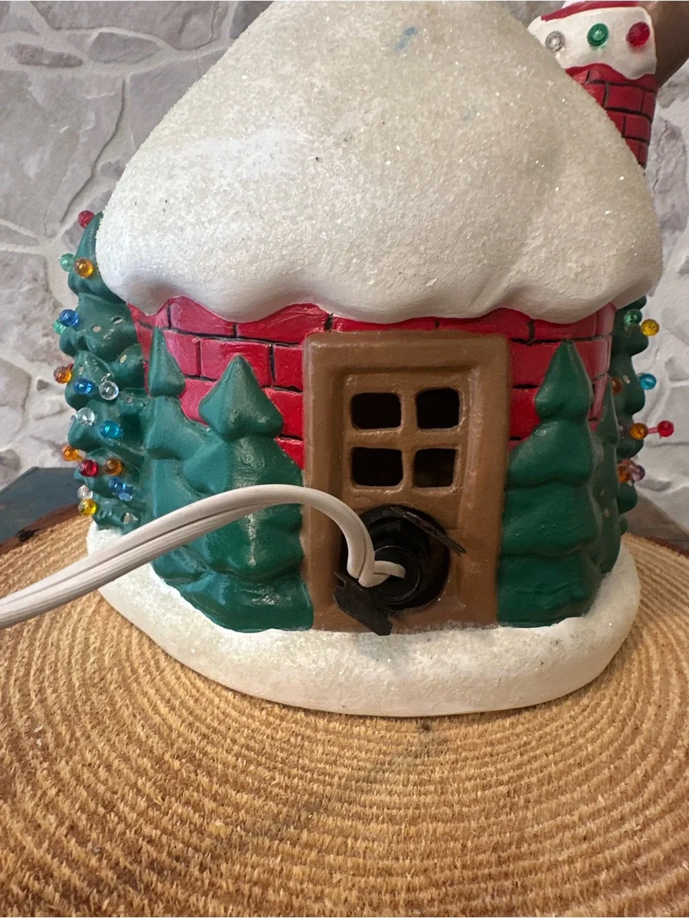 Vintage Hand Painted Ceramic Christmas Igloo